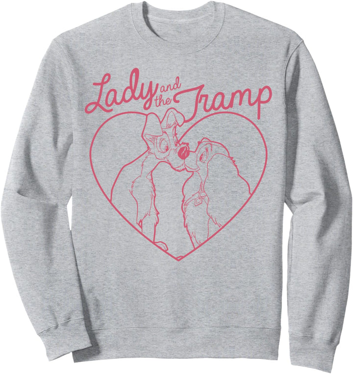 Disney Lady And The Tramp Heart Outline Portrait Sweatshirt