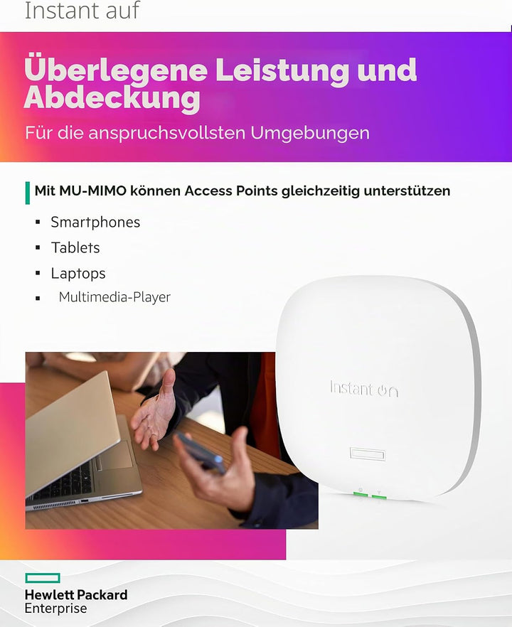 Aruba Instant On AP25 4x4 Wi-Fi 6 Access Point | RW Rest-of-World-Modell | Netzteil Nicht im Lieferu