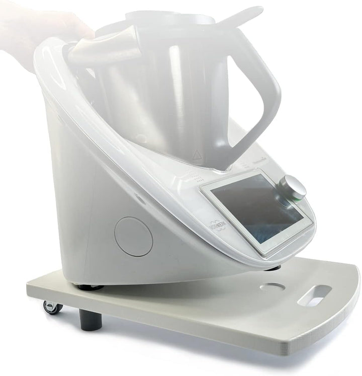 Gleitbrett für den Thermomix TM5 TM6 Rollbrett Slider müheloses Verschieben & sicherer Stand (Weiss