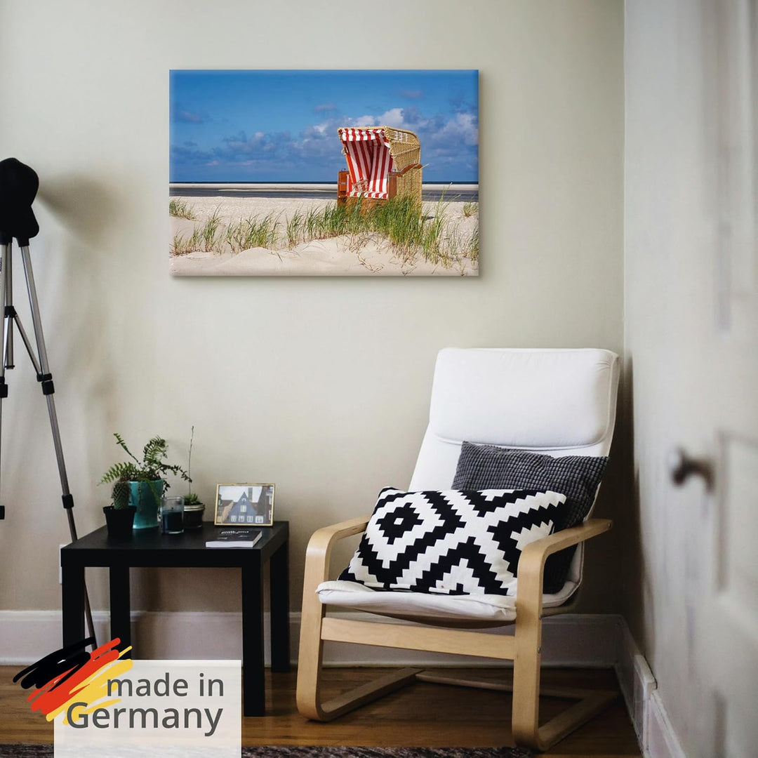 ARTland Leinwandbilder Wandbild Bild auf Leinwand 60x40 cm Wanddeko Maritime Deko Sommer Meer Nordse