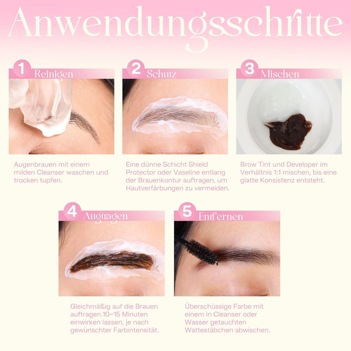 CALAILIS Wimpernlifting Set und Augenbrauenfarbe Set, 2-in-1 Lash Lifting und Brow Tint Kit für Natü