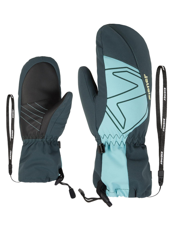 Ziener Kinder Lavalino Ski-Fäustling/Wintersport | wasserdicht, extra warm, Wolle 4 dark jungle, 4 d