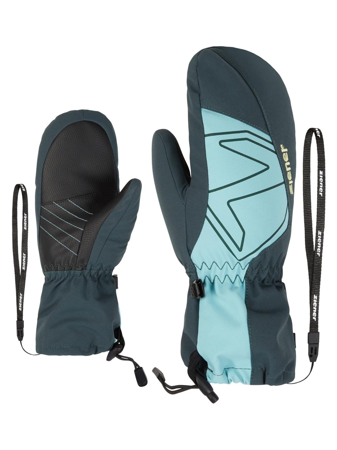 Ziener Kinder Lavalino Ski-Fäustling/Wintersport | wasserdicht, extra warm, Wolle 5 dark jungle, 5 d
