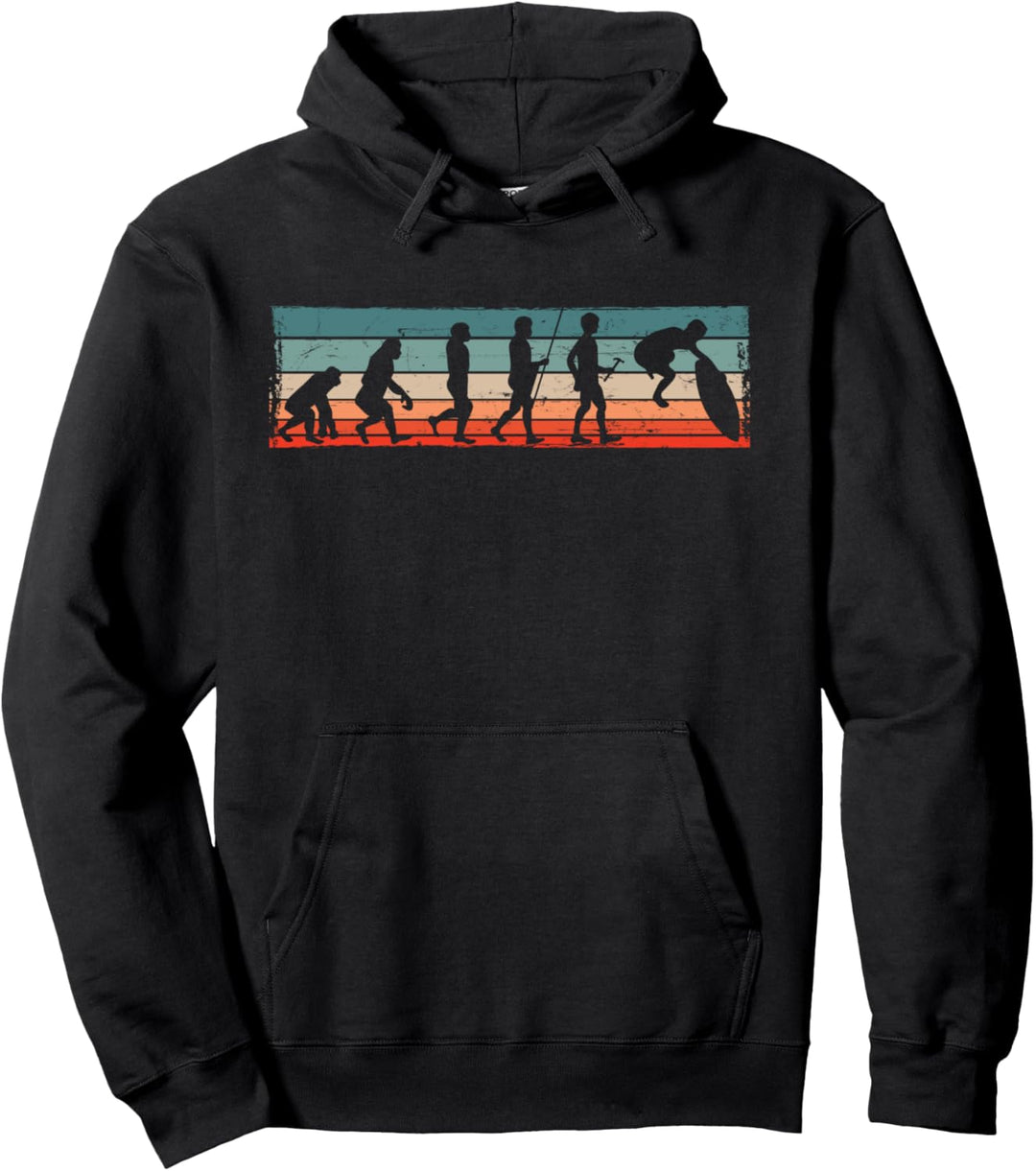 Skimboarding Skimboard Strand Surfen Evolution Pullover Hoodie