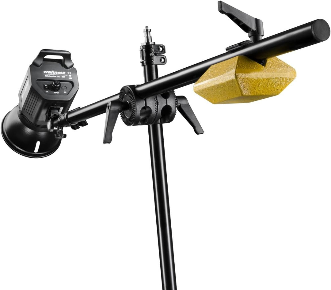 Walimex pro WT-501 Galgenstativ (max. Höhe ca. 175 cm und Belastbarkeit ca. 5 kg), Schwarz Single, S