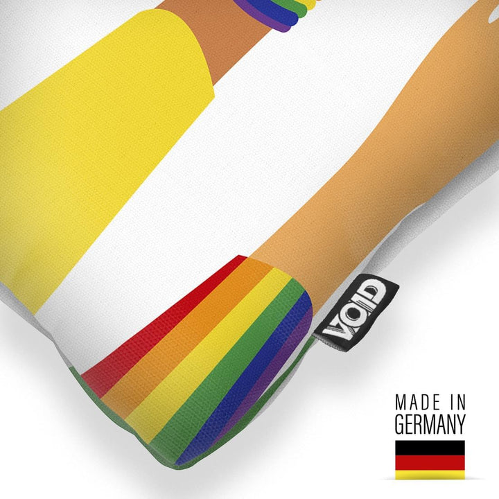 VOID Pride Hands Regenbogen Kissenbezug Kissenhülle Polyester wasserfest Outdoor Indoor, Kissen Grös