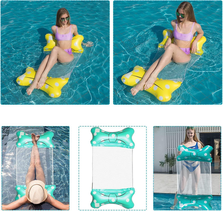 4-in-1 Wasser Hängematte, Aufblasbare Hängematte, Aufblasbares Schwimmbett, Wasserspielzeug Pool Zub