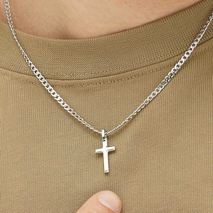 Brosway Herren Halskette INK mit Kreuz BIK10, CM, Edelstahl, Kein Edelstein.