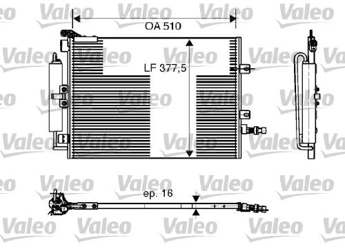 VALEO 818165 Kondensator, Klimaanlage