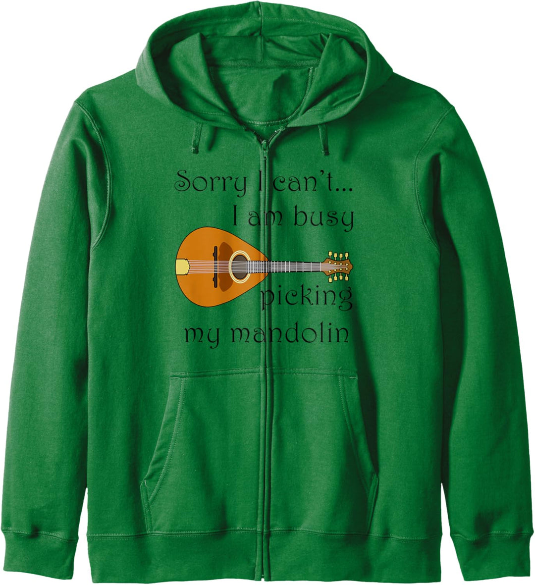 Picking my Mandolin Musiker Bluegrass Musik Kapuzenjacke