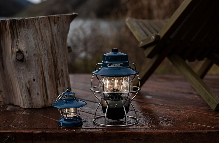 Barebones Living Railroad Lantern Ocean Blue Ozeanblau, Ozeanblau