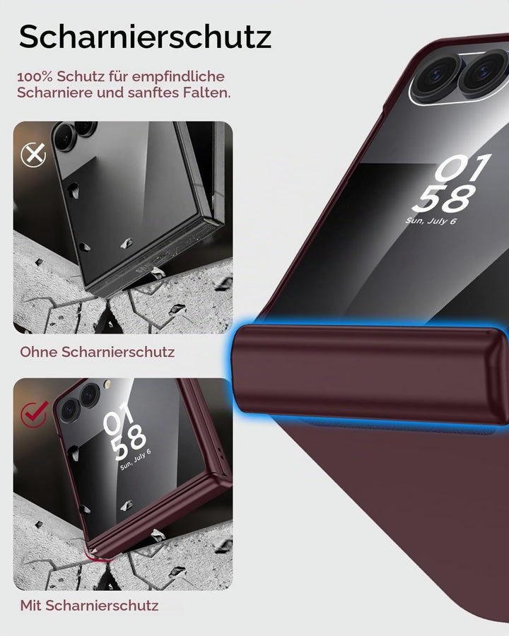 Miimall Kompatibel mit Samsung Galaxy Z Flip 7 Hülle mit Scharnierschutz Magnetischer [Externer Bild