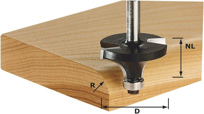 Festool Abrundfräser HW S8 D19,1/R3 KL Radius 3 mm, Radius 3 mm