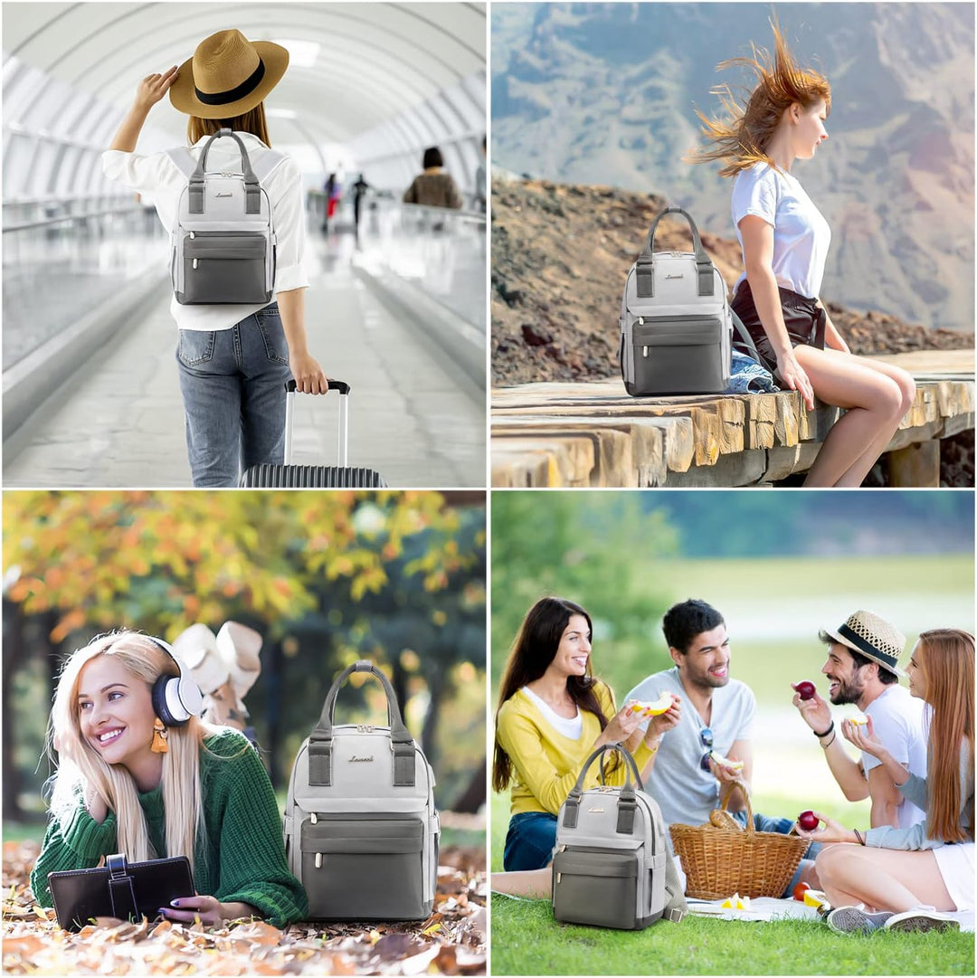LOVEVOOK Rucksack Damen Klein, Wasserdicht Cityrucksack Handtasche 2 in 1, Mini Tasche Daypack Backp