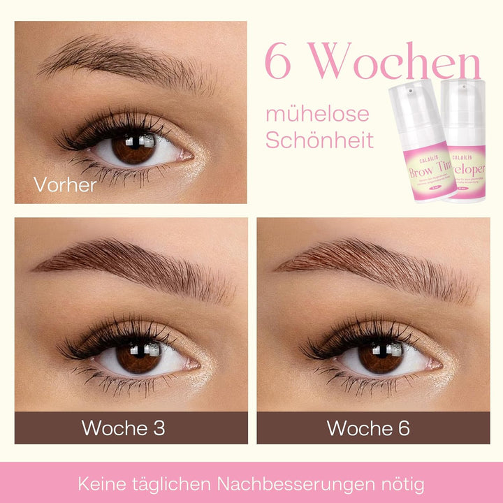 CALAILIS Wimpernlifting Set und Augenbrauenfarbe Set, 2-in-1 Lash Lifting und Brow Tint Kit für Natü