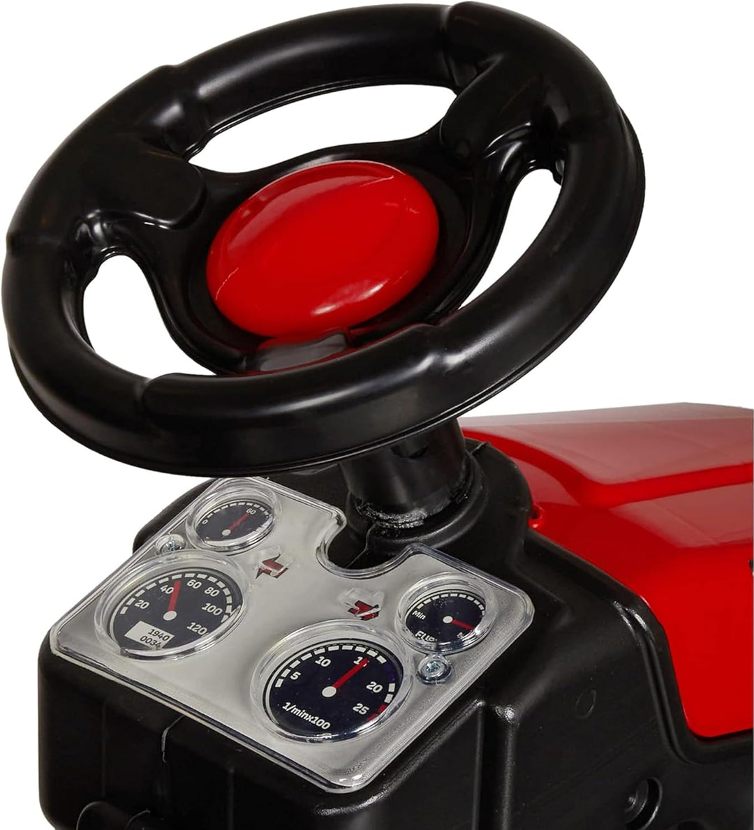 Lemodo Trettraktor ab 3 Jahre | Kinder Traktor in rot| Traktor zum draufsitzen | Kindertraktor mit A