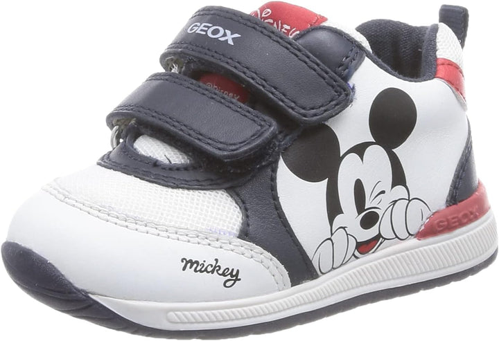 Geox Jungen B Rishon Boy First Walker Shoe 21 EU White Navy, 21 EU White Navy