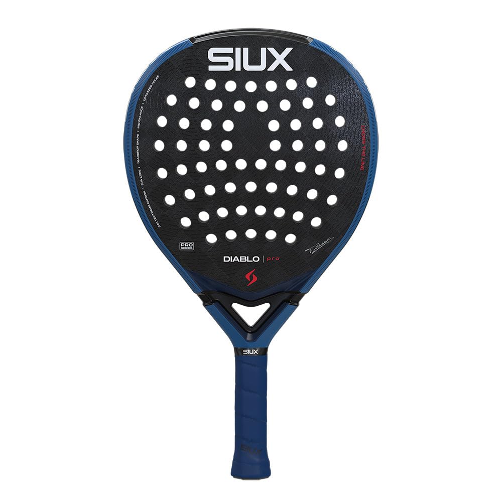 Siux Padelschläger Diablo Pro 2026 Royal Blue Professionelle Tränenform - Balance zwischen Leistung