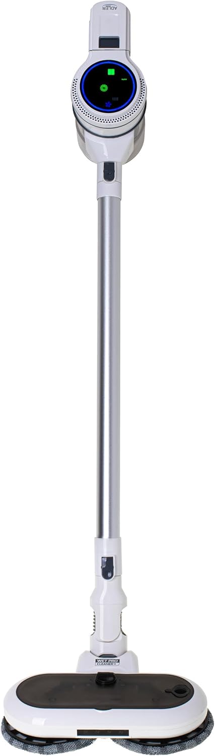 ADLER Kabelloser Akku Staubsauger mit Wischfunktion 2-in-1 Trocken- &amp; Nassreinigung - 13000 Pa Staub