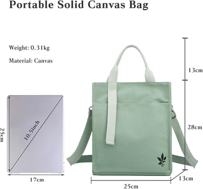 CORIOS Canvas Schultertasche Damen Handtasche Casual Umhängetasche Henkeltasche Mittlere Kapazität T