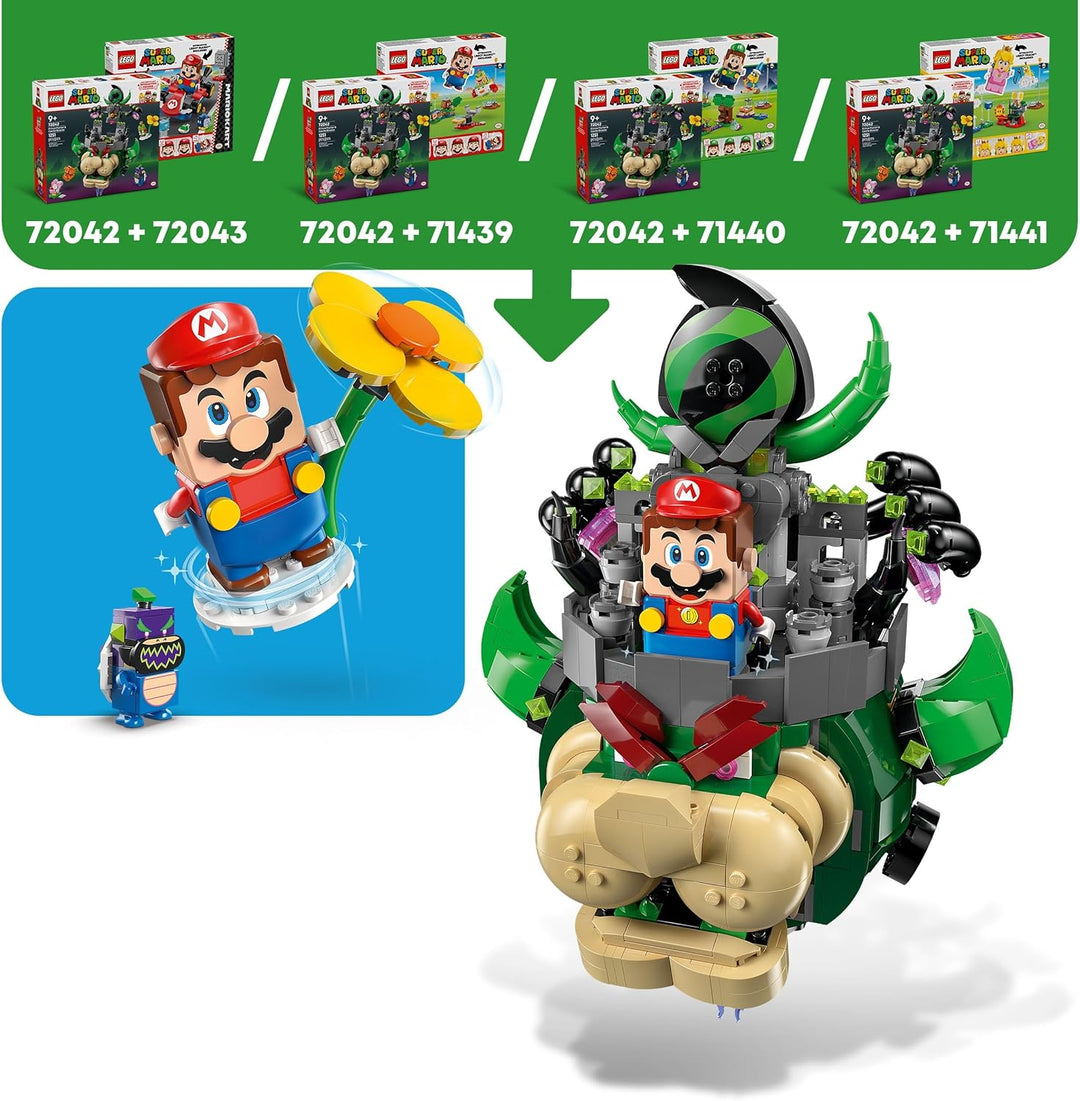 LEGO Super Mario Prinz Florian & Schloss Bowser - Interaktives Spielzeug mit 4 Figuren - Pinker Yosh