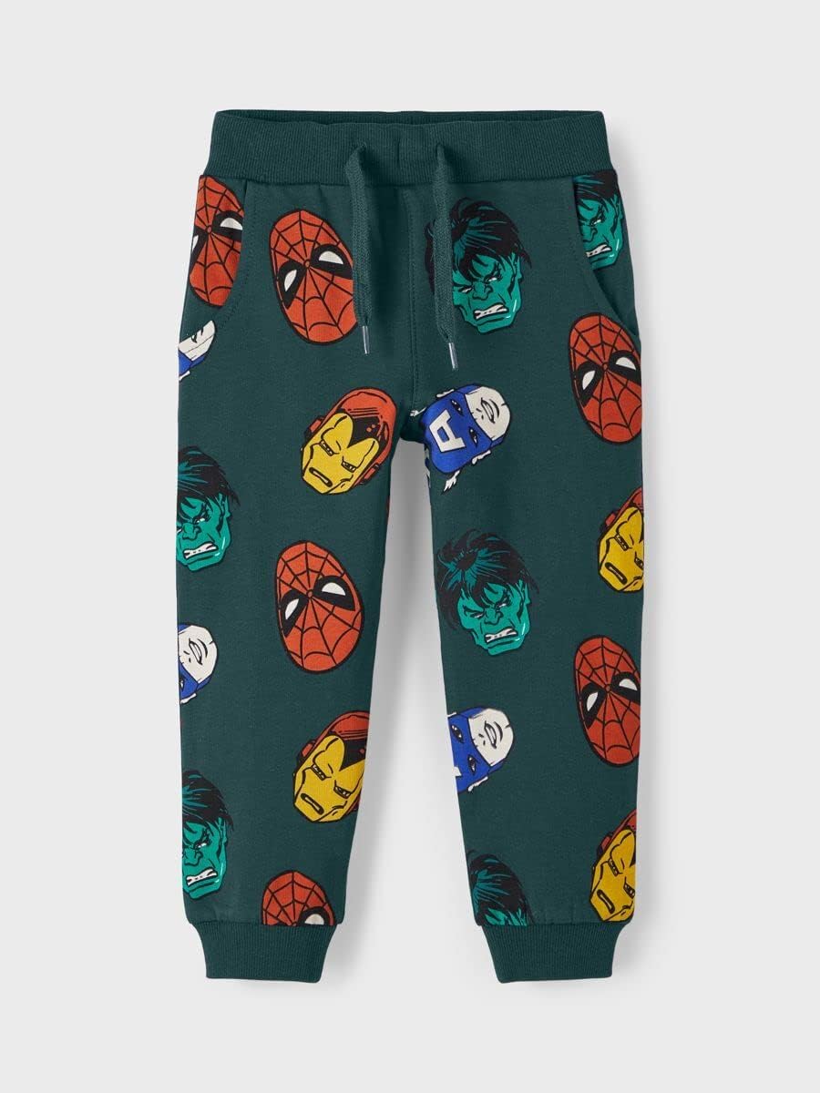 NAME IT Jungen Nmmniks Marvel SWE Pants Bru Mar Hose, Sea Moss