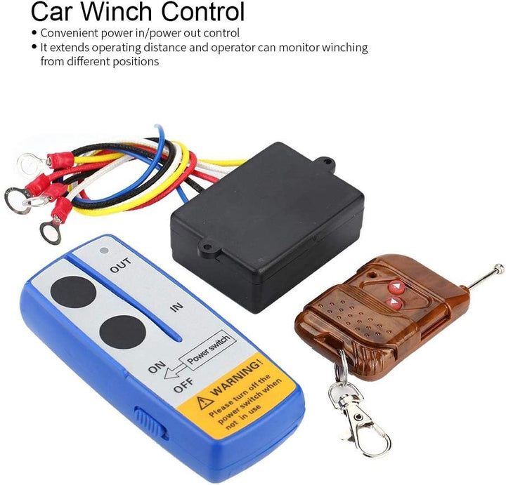 Drahtlose Fernbedienung, Qiilu Windensteuerung, 12V 50ft Universal Kit für die drahtlose Windenferns