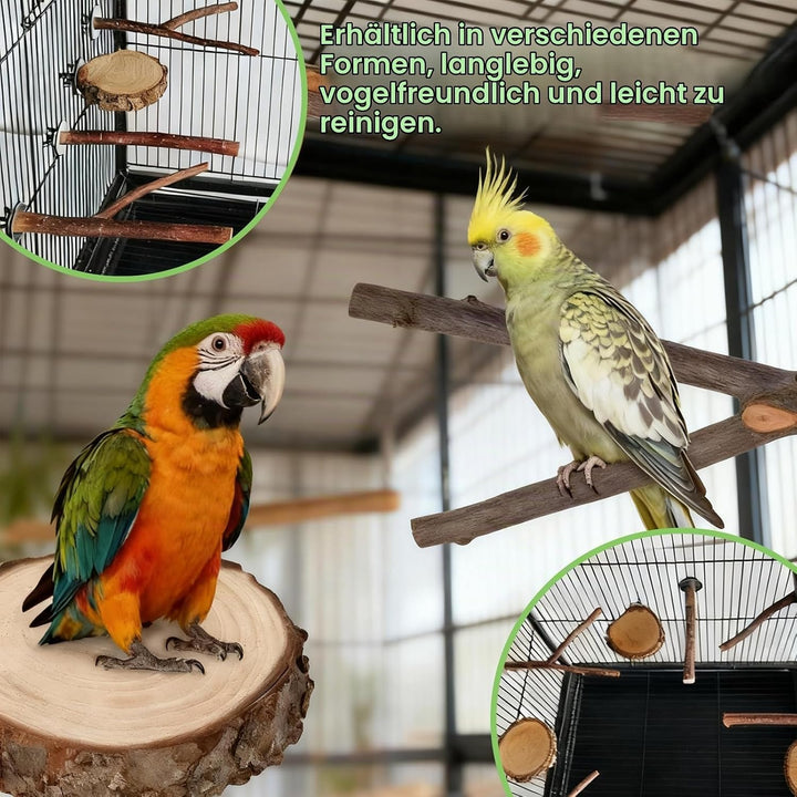 8 stück vogelspielzeug sitzstangen für vögel Naturholzstangen Vogelständer Vogelzubehör sitzstangen,
