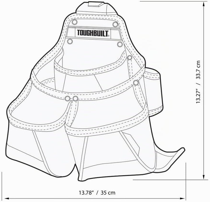 ToughBuilt Tou-CT-02 Gefräste Tasche - Werkzeugbeutel