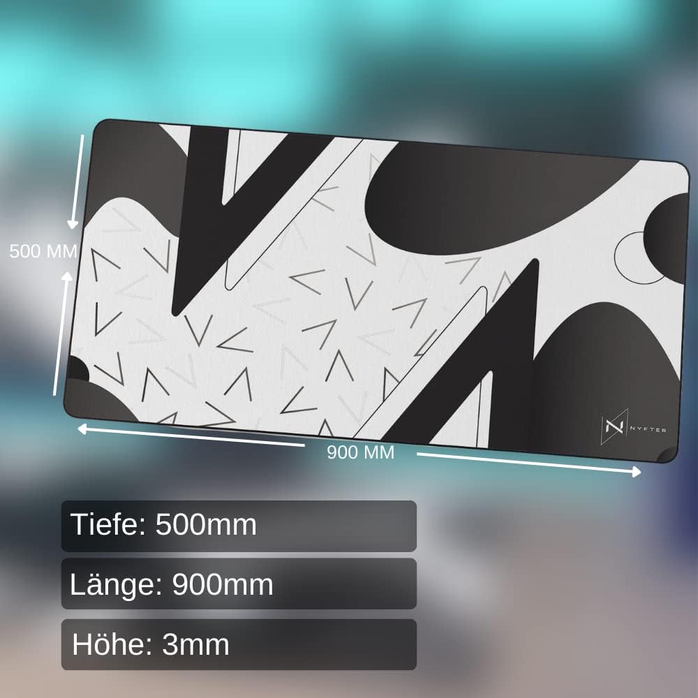XXL Edge Gaming Mousepad 900x500x3mm Mauspad XXL Gaming Mauspad Premium mit Ultra Gilde für Dein Gam