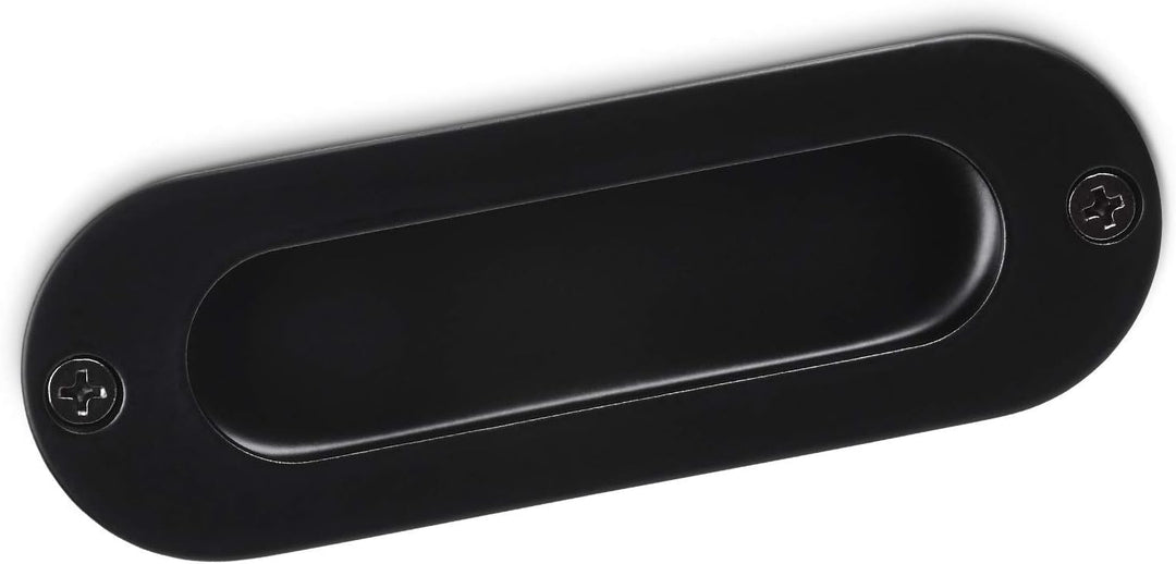 10x Einlassgriffe EL-08 BA 108 mm Edelstahl schwarz matt Schiebetürmuschel Schubkastengriffe Kommode