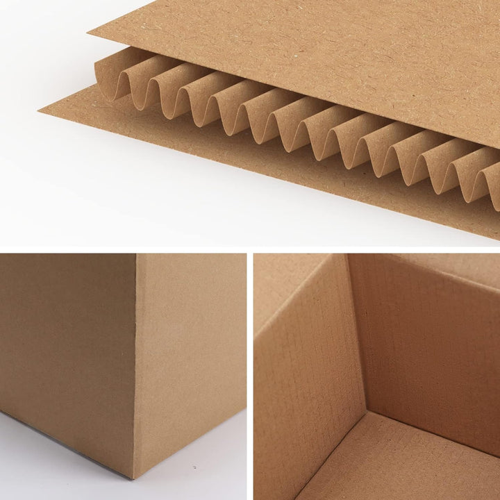 EYMPEU 40 Stück 15,3x15,3x15,3cm Braune Versandkarton, Kartons für kleine Gegenstände, Spielzeug, Sc