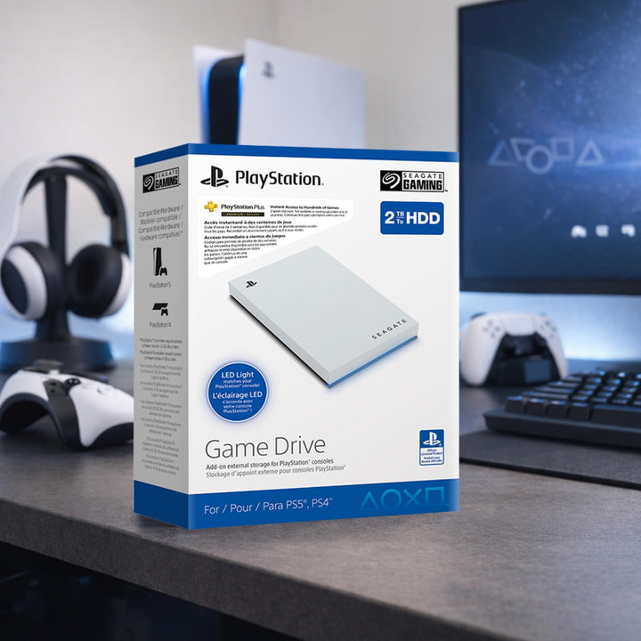 Seagate Game Drive STLV2000101 Externe Festplatte für PS5, 2 TB, USB 3.0, offizielles Lizenzprodukt,