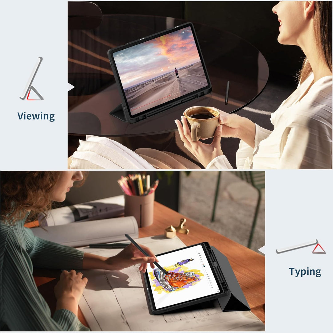 EasyAcc Hülle für Samsung Galaxy Tab S10+, Galaxy Tab S9 FE+ / S9 Plus 12.4 Zoll mit S Pen Halter -