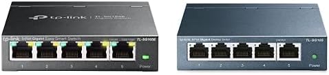 TP-Link TL-SG105E 5-Ports Gigabit Easy Smart Managed Netzwerk Switch mit TP-Link TL-SG105 5-Ports Un