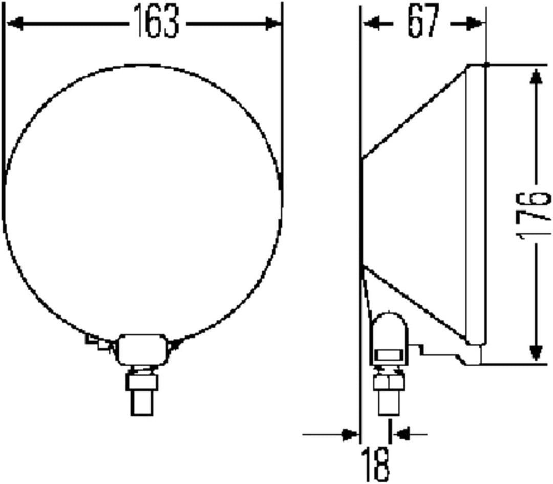 HELLA - Halogen-Fernscheinwerfer - Comet 500 - E1 44404/ECE-R8 - 12V - rund - Referenzzahl: 37.5 - g
