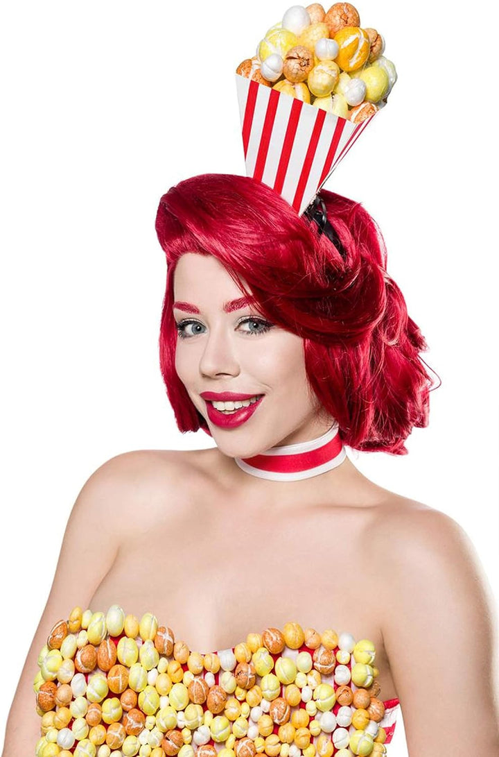 Popcorn Kostüm Popcornkostüm Kino Tüte Mais Damen Set Karneval Fasching 36-44 XL, XL