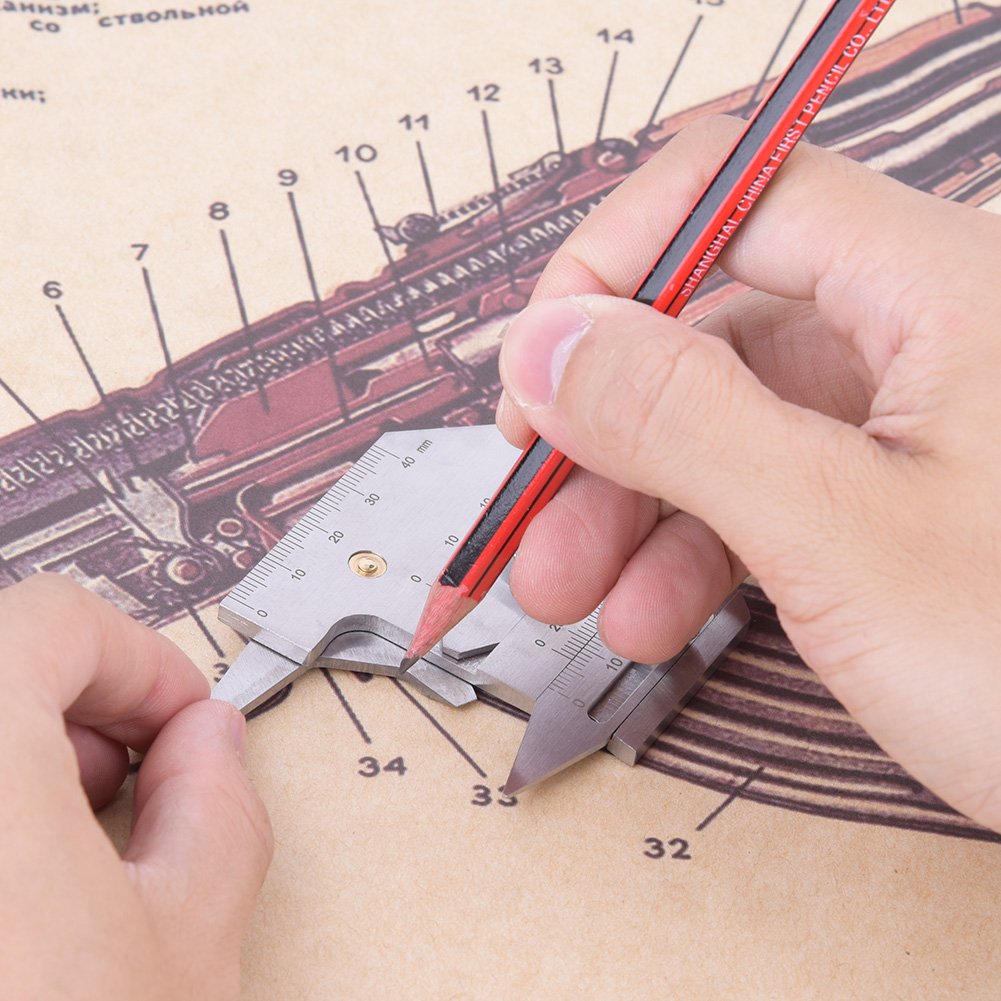 Edelstahl Schweissnahtlehre Schweisslehre Filet Gage Undercut Gauge für die Prüfung von geschweisste