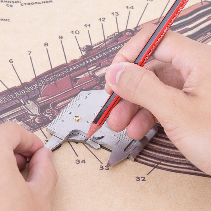 Edelstahl Schweissnahtlehre Schweisslehre Filet Gage Undercut Gauge für die Prüfung von geschweisste