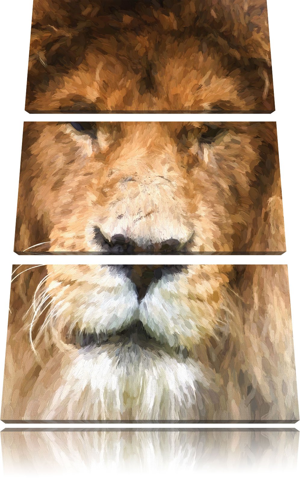 Pixxprint Kampfvernarbten Kunst als Leinwandbild/Grösse: 3 Teilig (120x80 cm) cm/Wandbild/Kunstdruck