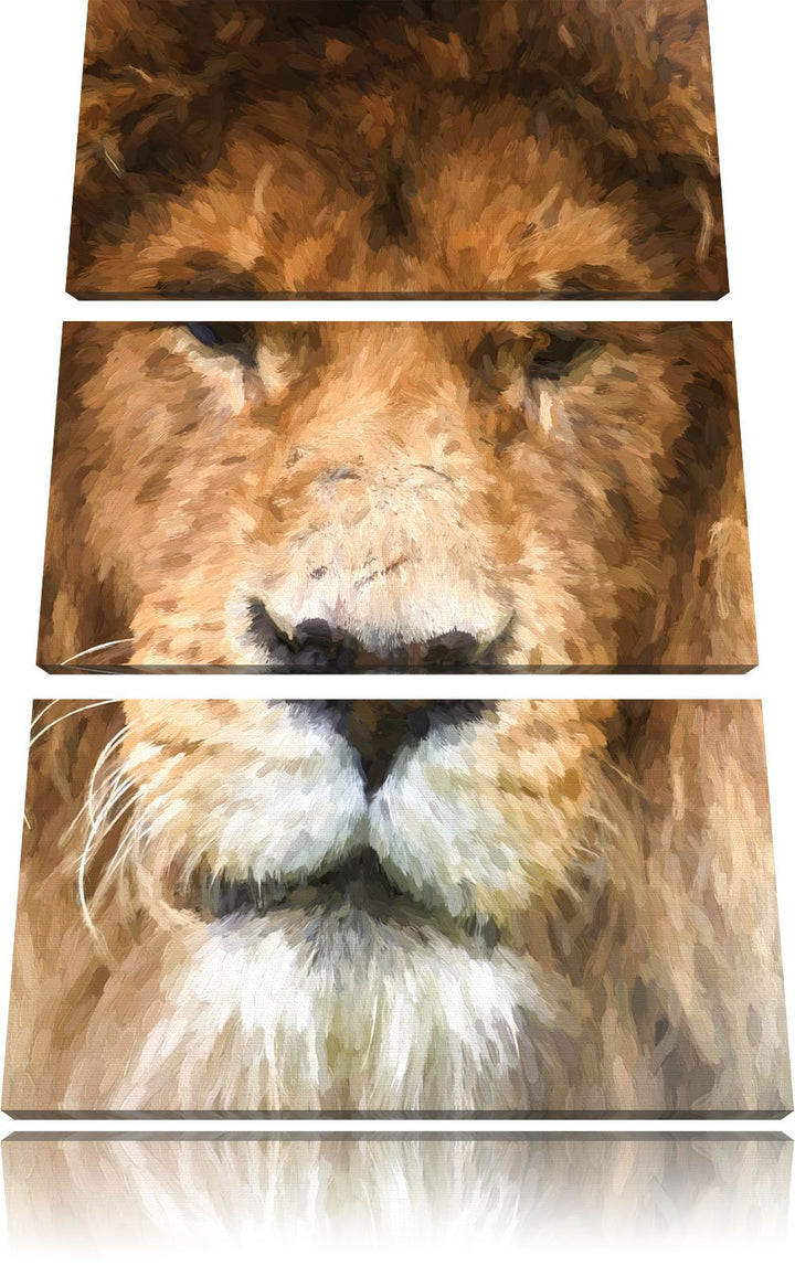 Pixxprint Kampfvernarbten Kunst als Leinwandbild/Grösse: 3 Teilig (120x80 cm) cm/Wandbild/Kunstdruck