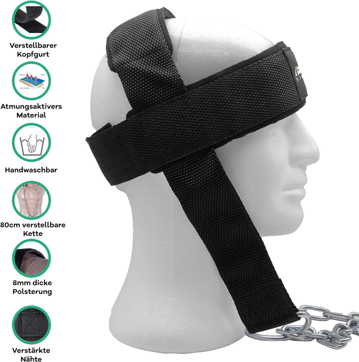 NetroxSports® – Nackentrainer zur Stärkung des Nacken- & Halsbereiches – Neck Harness mit verstellba