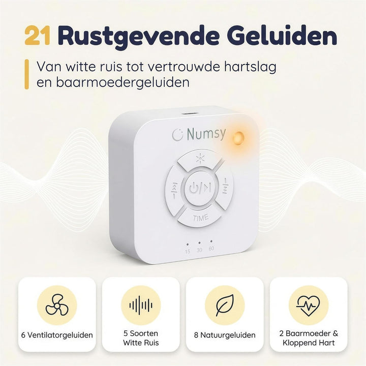 Numsy Original White Noise Machine Baby - Witte Ruis Baby - Slaaphulp