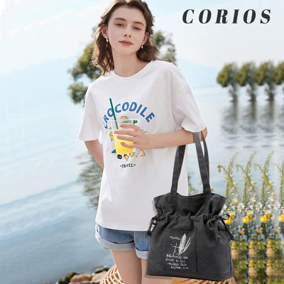 CORIOS Mode Damen Handtasche Henkeltaschen Canvas Tasche Casual Schultertasche Henkeltasche Multifun