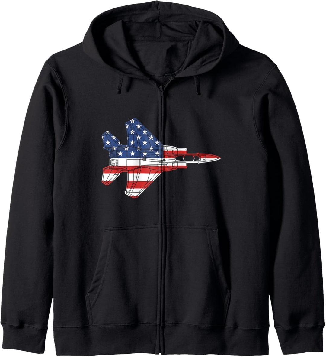 F-15 Eagle Kämpfer Jet Flugzeug Amerikanische Flagge F15 Kapuzenjacke