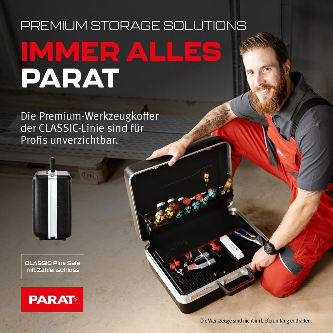 PARAT CLASSIC Plus | Werkzeugkoffer leer mit Alurahmen & X-ABS Schale | Für bis zu 50 Werkzeuge | In