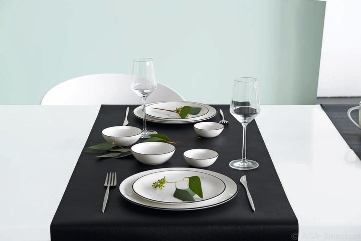 à table ligne noire Pasta-/Suppenteller 22 cm, Weiss