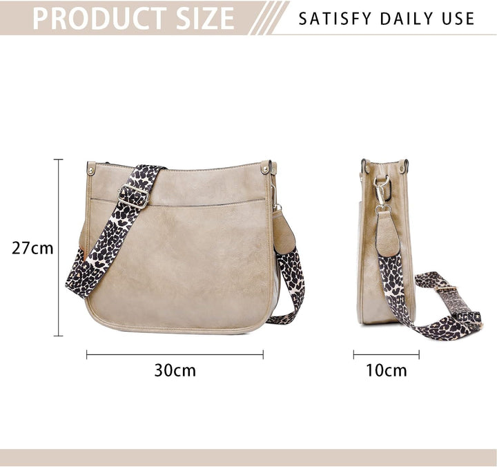 EVEOUT Umhängetasche aus PU Leder für Damen Grosse Kapazität Schultertaschen Allgleiches beiläufige