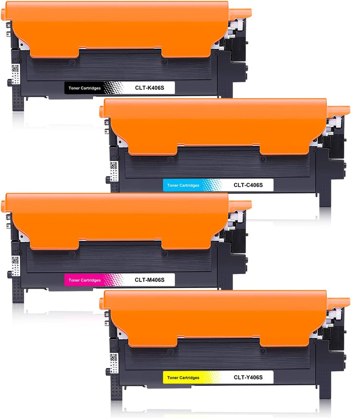 Jhaan CLT-P406C CLT-K406S Multipack Toner Kompatibel für Samsung CLX 3305 Toner Schwarz Samsung CLP
