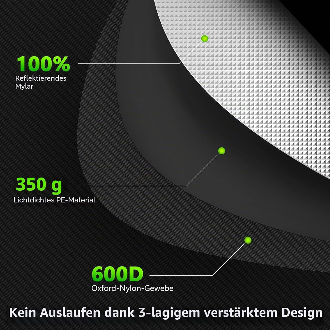 Growzelt Komplettset Led Grow Tent Kit 200W LED Vollspektrum Grow Lampe Dimmbar, 100x100x200cm GrowZ